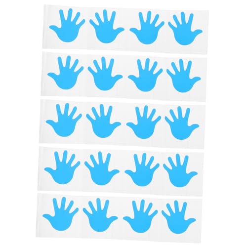 10 pares de vinilos de mano color azul para decoración infantil