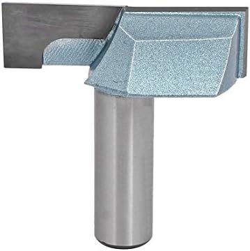 uxcell 2-Inch Diameter Bottom Cleaning Router Bit 1/2-Inch Shank, 2 Flutes Carbide Tipped Cutter Surface Planing Tool for Cutting Various Wood (Blue)