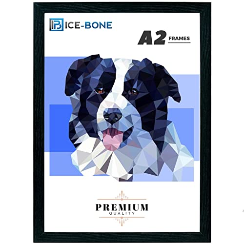 A2 Picture Frame 59.4x42CM Posters & Pictures, Large A2 Frame With Strong & Clear Acrylic Sheet, This Elegant Photo Frame is perfect for Large Pictures (Black)