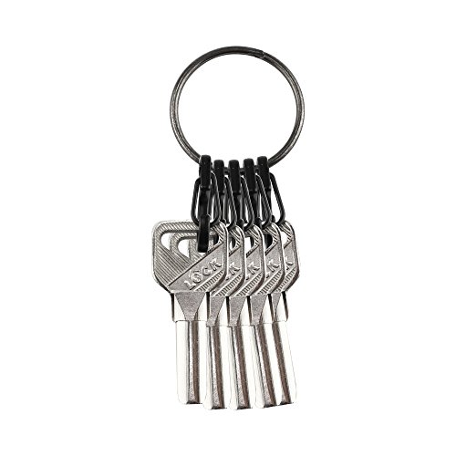 Swatom Mini Sf Alloy Carabiner Clip Tiny Spring Snap Hook Carabiners For Backpack Camping Bottle Using Keychains Accessories(5P Black Keyring) #TOP4