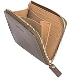 [RafiCaro] ミニ財布 レディース お札が折れない 大容量 カード入れ 小銭入れ 小さい 財布 L字ファスナー 薄型 コンパクト エトゥープ/ヌメ