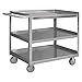 Load Capacity 600 lb Corrosion-Resistant Utility Cart with Metal Shelves,2040-SRSC12016243FLD4PU