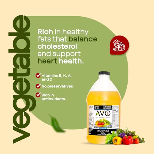 Image of AVO ORGANIC VEGETABLE Oil, 64 Fl-oz (Half a Gallon) NO preservatives added