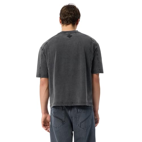 Men's Racer Ergonomic Suede Short Sleeve Tee Shirt with Crop Fit Standard4