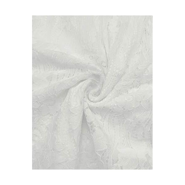 AOOKSMERY-Women-Summer-V-Neck-Spaghetti-Straps-Lace-Backless-Party-Club-Beach-Mini-Midi-Dresses AOOKSMERY Women Summer V-Neck Spaghetti Straps Lace Backless Mini Party Club Beach Dresses (White, Small)