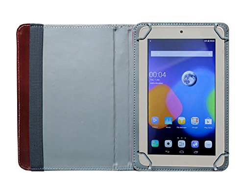 Image of Fastway Rotating Leather Flip Case Cover for Amazon Fire HD 8 Tablet (Brown)