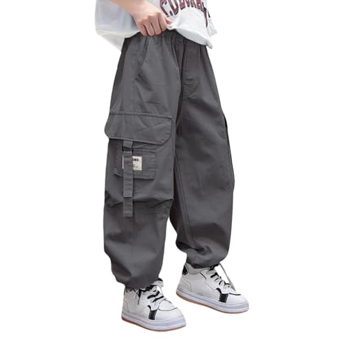 Boy's Cargo Pants, Kids'Casual Outdoor Quick Dry Waterproof Hiking Climbing Convertible Trousers with Pockets