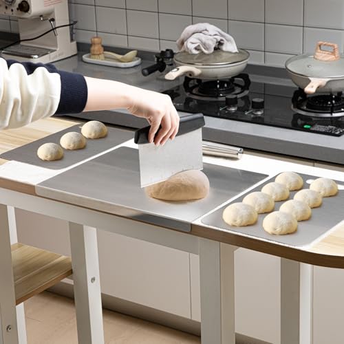 Conjunto de 6 piezas de tablas de cortar de acero inoxidable Patelai con mango integrado y accesorios de cocina miniatura 6