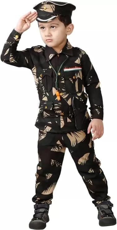 Image of Military Dress for Kids| Army Dress| Military Dress with All Accessories| Army Dress for Boys