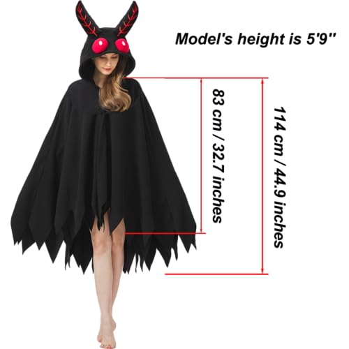 Mothman Costume Mothman Cosplay Hooded Blanket Cape Halloween Costume for Women and Men4