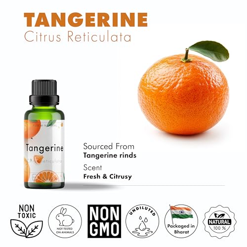 Image of Esslux Tangerine Essential Oil - 100% Pure Natural Tangerine Oil for Diffuser & Aromatherapy | Sweet, Uplifting Scent for Skin Care, Candle Making & Soap Making | Energizing & Refreshing (15ml)