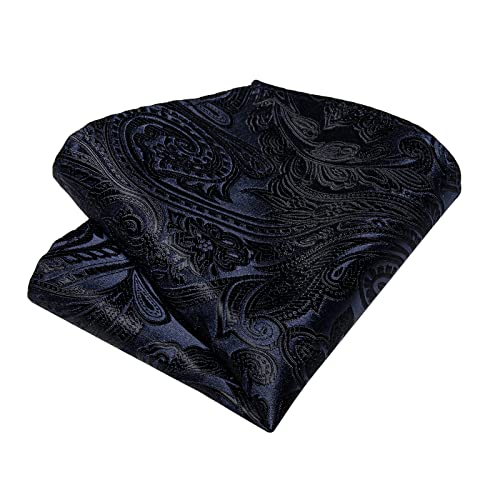 Image of DiBanGu Mens Silk Self Bow Tie Set 4PCS for Tuxedo Wedding