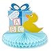 Sparkle and Bash Boy Baby Shower Table Decorations, Yellow Duck Honeycomb Centerpieces (8.25 x 7.5 in), Pack of 6