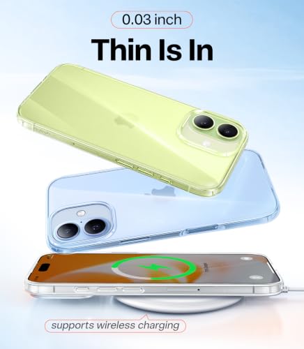 Image of TORRAS for iPhone 17 Case Crystal Blue, Anti-Yellowing, Blue 6.3 inch