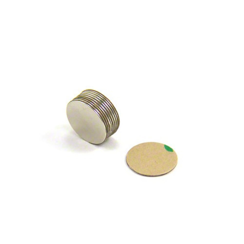 Adhesive N42 Neodymium Magnet for Arts, Crafts, Model Making, DIY, Hobbies, Office and Home - 15mm dia x 0.5mm thick - 0.28kg Pull - North - Pack of 200