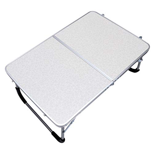 WHAMVOX Mesa Plegable de Aleación de Aluminio Color con Patrón, Ligera y Compacta 61x41x27 Cm, Portátil para Camping, Senderismo y Picnic, Escritorio Multifuncional para Exteriores E