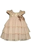Bonnie Jean Baby Girls Metallic Jacquard Special Occasion Dress 0-3 months