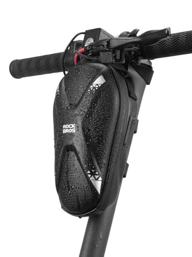 ROCKBROS Scooter Bag Waterproof Scooter Storage Bag with Charging Port for Brompton Electric Scooter Handlebar Bag for Carrying Charger Tools Repair Tools/Large Capacity/Portable (1.3L)