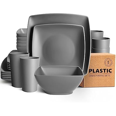 Teivio 24-Piece Reusable Dinner Set Cover