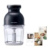 ［日本正規品］recolte レコルト コードレスカプセルカッターボンヌ チョッパー フードプロセッサー みじん切り器 電動 コードレス コンパクト 1台8役 氷も砕ける 洗いやすい 砕く 練る 泡立て ナチュラルブラック RCP-7(BK)