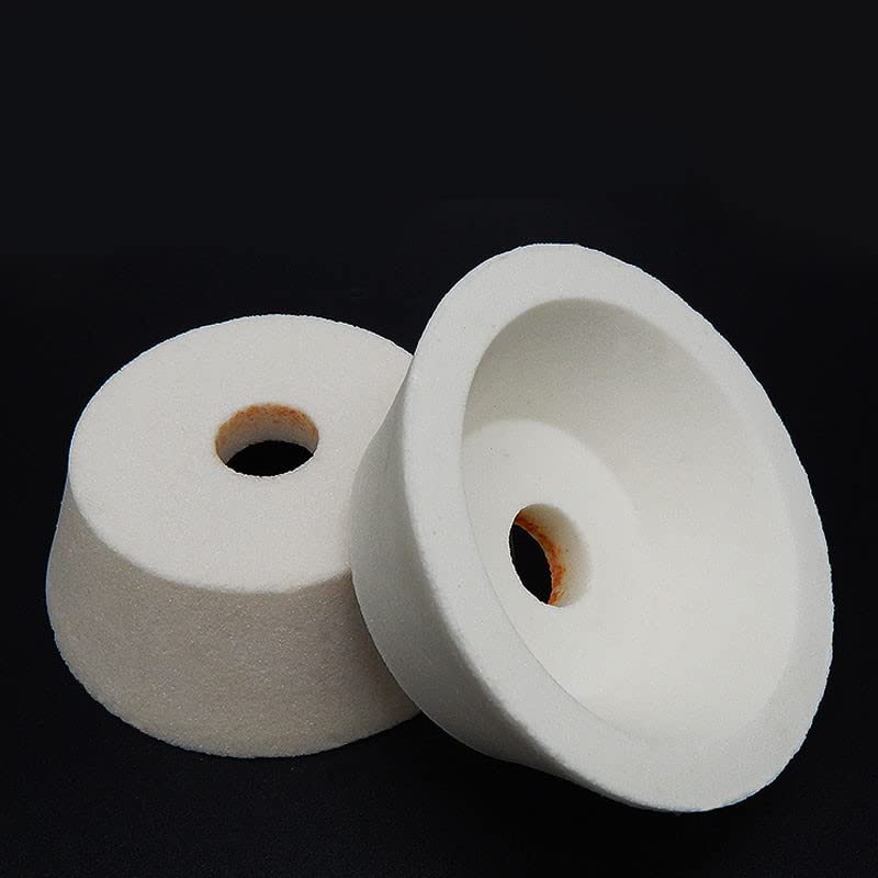 1 mola abrasiva in corindone bianco a forma di tazza, diametro 70/100/125 mm, bianco/diametro 125, grana 80(Dia 75Mm Grit 60)