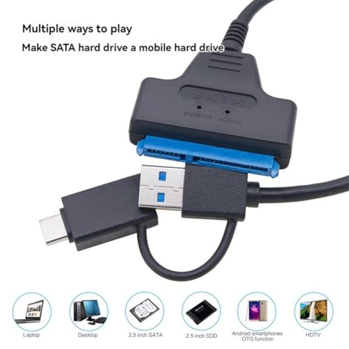 Cable adaptador USB 3.0 a SATA para disco duro 2.5 pulgadas miniatura 5