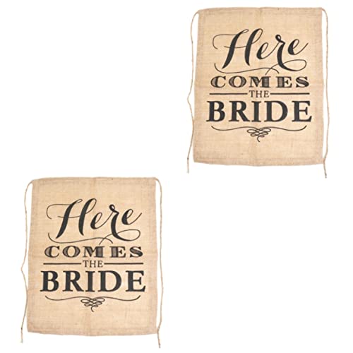 Signos de boda para ceremonia solución decorativa de bienvenida rústica Abaodam 2 piezas 2