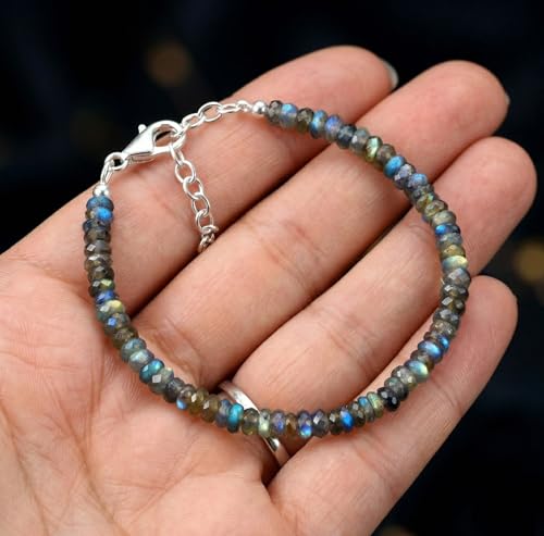 Image of Natural Gemstone Bead Bracelet for Women - Healing Crystal Reiki Bracelet, Handmade Spiritual Protection Jewelry, Energy Stone Stretch Bracelet Gift for Women & Girls