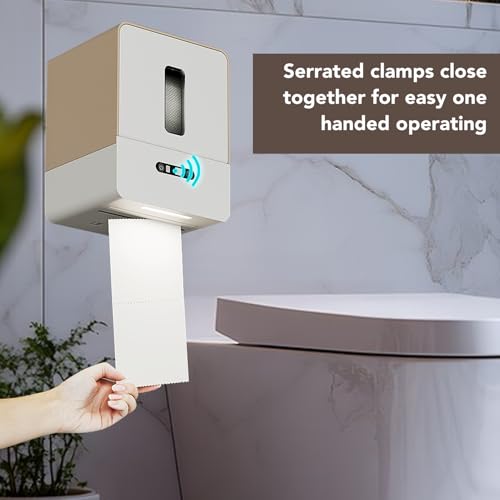 Automatischer Papierhandtuchspender, Berührungslos, Intelligenter Rollenpapierhalter Zur Wandmontage, Elektrischer Rollenpapierhandtuchspender mit Nachtlicht für Küche,