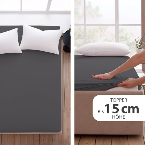 Spannbettlaken 160×200 für Boxspringbetten und Topper