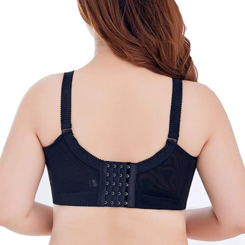 CAHL&FAUO Push Up Bra for Women Plus Size Lace Brassiere Wide Back Underwire Bra4
