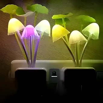 Oblivion Magic Flower Shape Led Night Color Changing Lamp with Automatic On/Off Smart Sensor for Home/Bedroom - Plastic, Multicolor