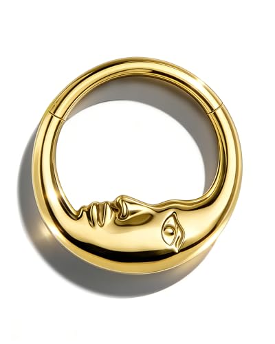 COCHARM G23 Solid Gold Septum Rings 16G Gold Septum Jewelry...