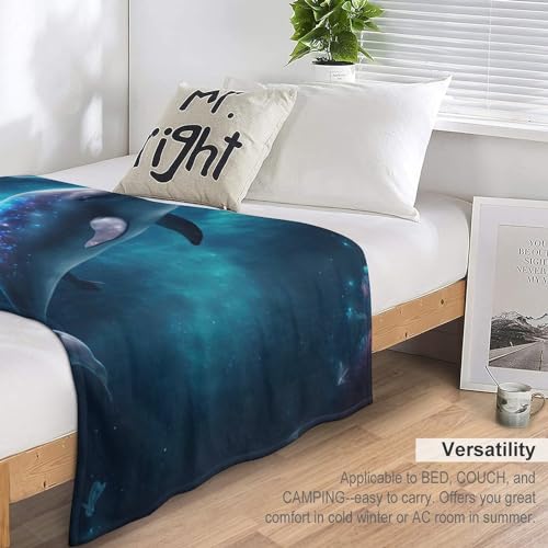 Manta de delfín de franela polar para sofá y cama con medidas de 130 x 150 cm 6