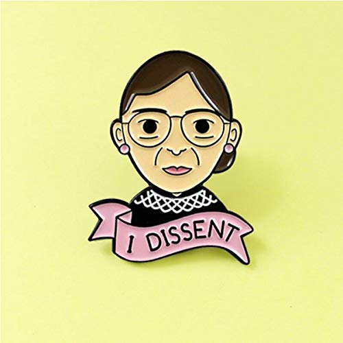 Image of RBG Pins Ruth Bader Ginsburg Pins I Dissent Pins RBG Dissent Collar Feminism Pins Women'S Rights Judge Badge Pins 4 pcs