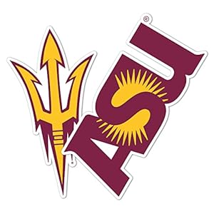 Desert Cactus Arizona State University Sticker Sun Devils ASU Vinyl Decal Laptop Water Bottle Car Scrapbook (4 Inch Set VB)