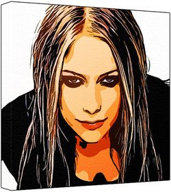 Avril Lavigne - Pop Art Print (Multicolour) 30 x 30 x 2.5 cm Deep Box Canvas