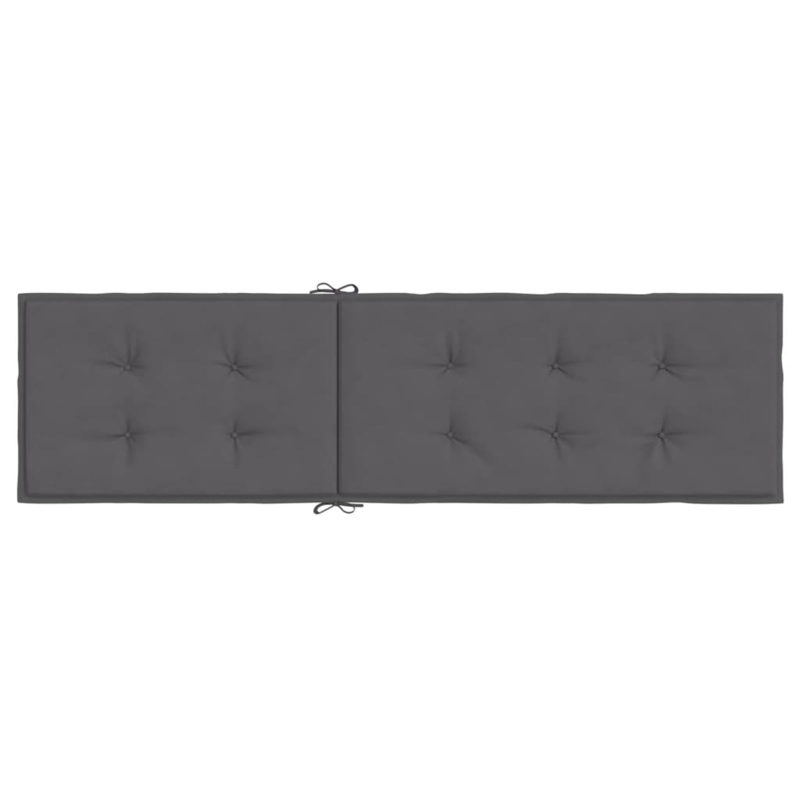 Cuscino per Lettino Prendisole Elegante Resistente Arredi Tessili Esterni Sdraio Decorativo Antracite (75+105) x50x3 cm in Tessuto Poliestere