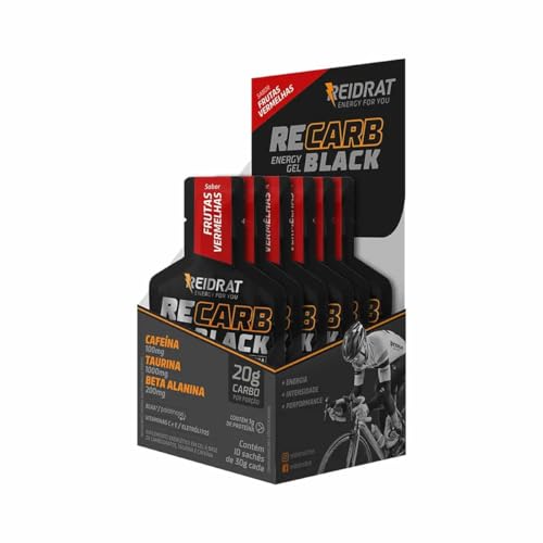 Reidrat Recarb Energy Gel Black Pro Beta - 10 Sachês 30G Frutas Vermelhas -