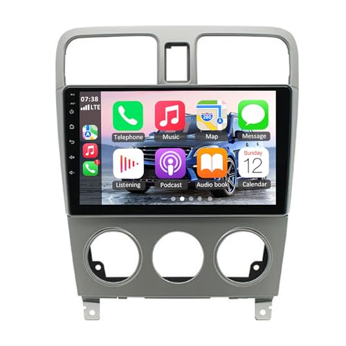 Car Radio for Subaru Forester 2002 2003 2004 2005 2006 2007 2008 with Wireless Carplay Android Auto, 9'' Touch Screen for Forester Head Unit Bluetooth, FM, HiFi, GPS Navi, WiFi, SWC, Mic, Backup Cam