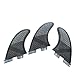 Surfing Fins Surfboard Rudder Fiberglass Honeycomb Surf Fin Surfing Accessories Surfboard Fins Three-Piece Tail Fin (Color : Grey, Size : G7)