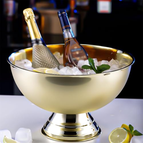 Cubo de hielo de acero inoxidable de 13,5 l con acabado silver elegante para hostelería 6