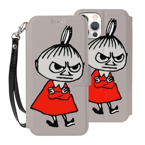 For ムーミン iPhone SE (第2世代/第3世代) iphone7 iphone8 iphone 6/6S 用 ケース 手帳型 高級puレザー 横置き機能 財布型 プレミアムレザーウォレットケース, マグネット式 3カードスロット&1ポケット ス
