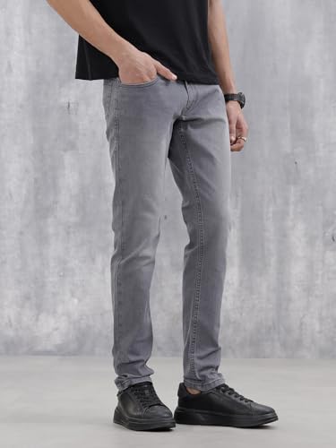 Image of WROGN Men's Slim Fit Jeans | Mid Rise | Jeans for Man