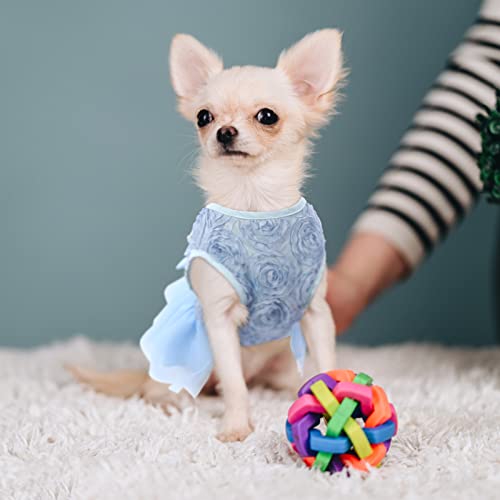 Asenku Dog Dress Pet Wedding Dress Princess Lace Puppy Birthday Party Outfit Formal Apparel Girl For Small Medium Dogs Cats (Large, Blue) #TOP5