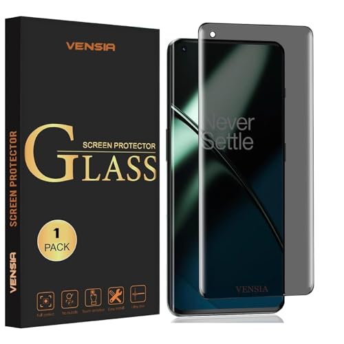 Image of Privacy UV Tempered Glass Screen Protector for OnePlus 11 (6.7 Inch) - Anti-Spy, 9H Hardness, Scratch-Resistant, 100% Fingerprint Working, Easy Installation