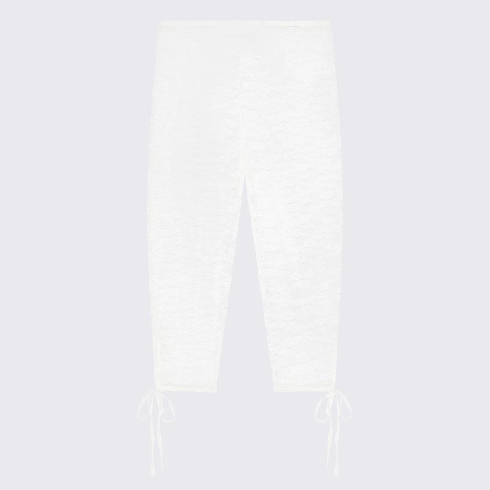Sexy outfit Damskie kwieciste koronkowe legginsy Capri 3/4 długości rozciągliwe rajstopy seksowne przezroczyste przycięte spodnie z wycięciem na imprezę nocną w klubie