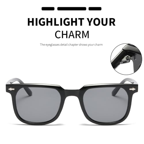 Lunettes de soleil rétro femmes classiques de forme carrée et oversize