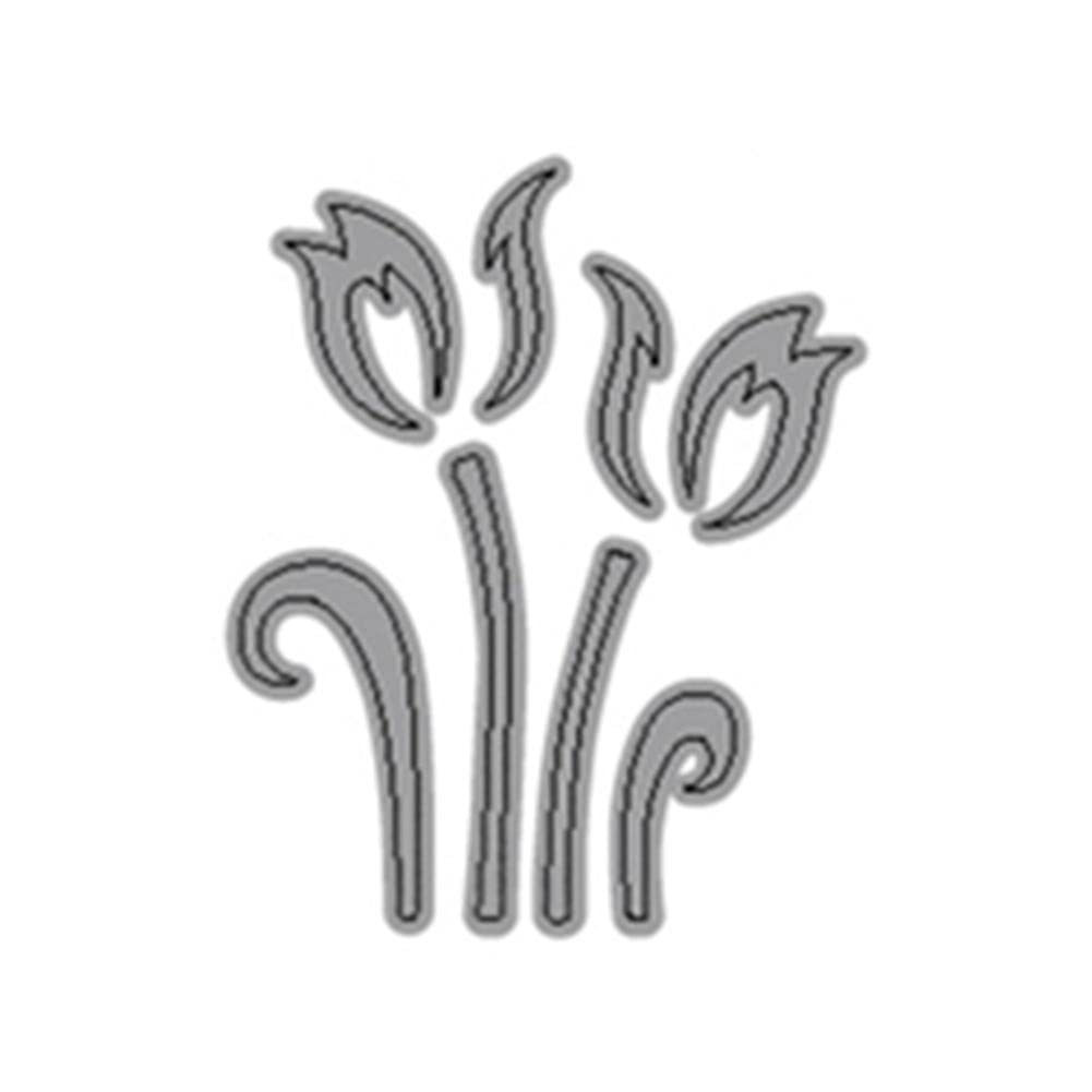 Tulip Metal Die Cuts For Card Making - Carbon Steel Craft Dies For Scrapbooking & Paper Crafts