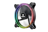Enermax T.B. RGB 140mm Unique Halo Arc-Shaped Frame RGB LED Case Fan Single Pack UCTBRGB14-SG